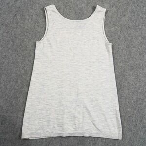 Kinross Cashmere Heather Grey Knit Sleeveless Tank Top Women's Size Medium
